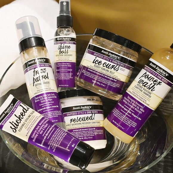 Aunt Jackie's SLICKED Flexible Styling Glue- Grapeseed Style & Shine 4oz - Picture 8 of 12